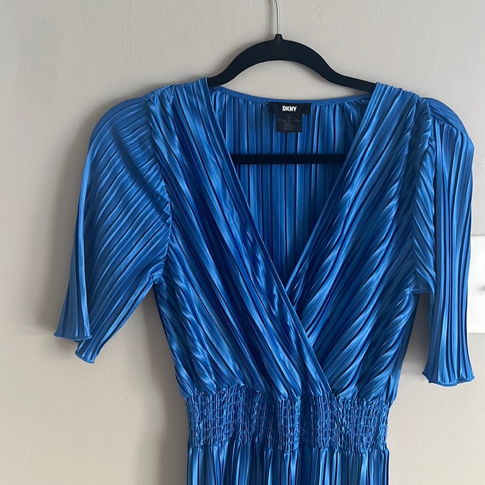 DKNY blue dress.